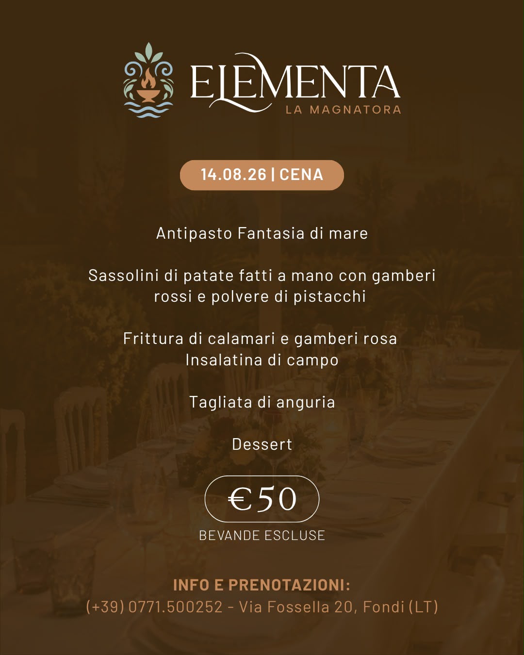 MENU'- CENA